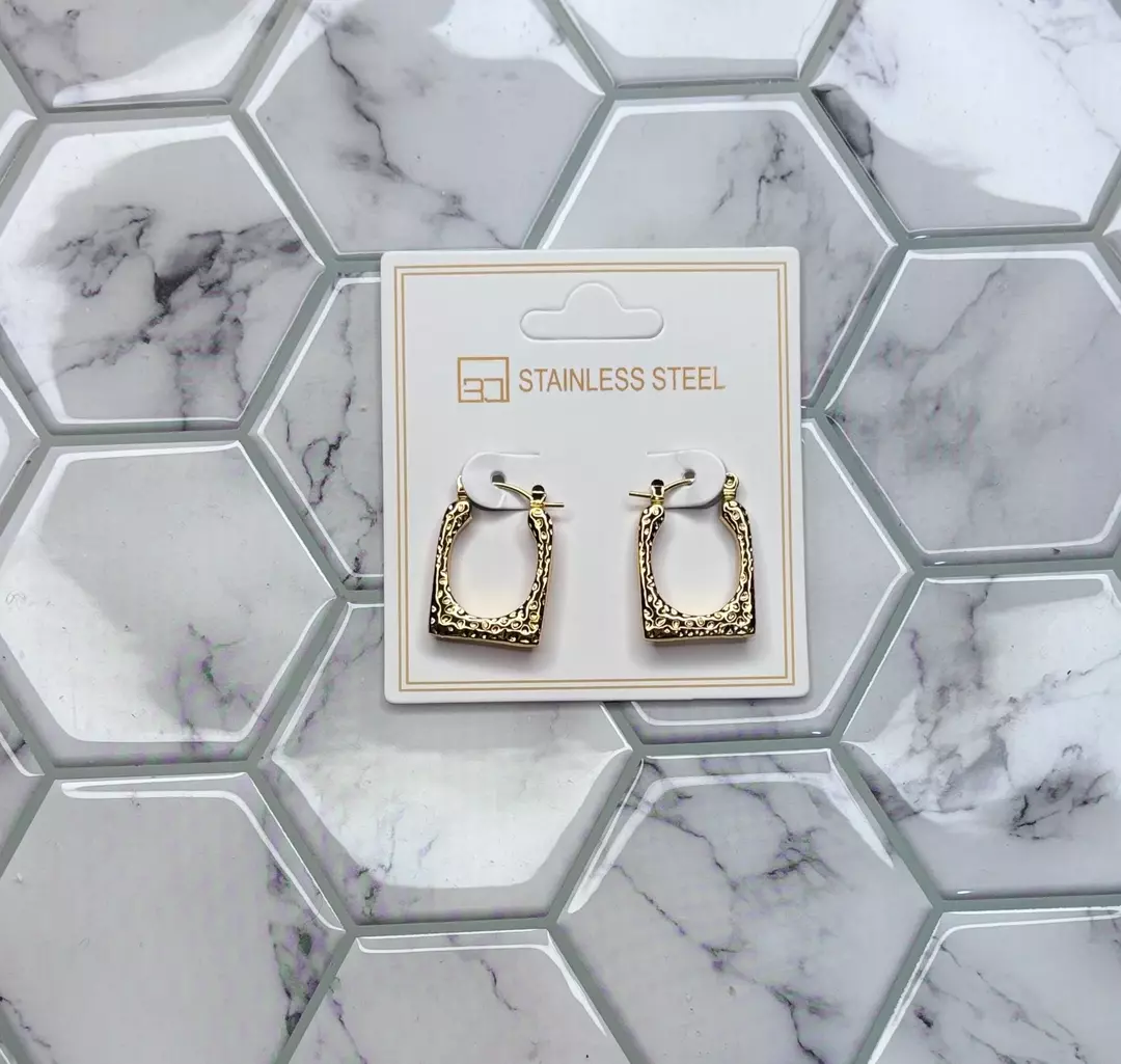 Stainless Gold Tone Earrings thumbnail