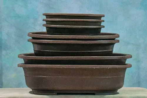 Mica Bonsai Pot (OVA) Oval Series – Set of 7 Assorted Pots thumbnail
