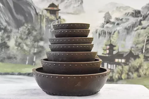 Mica Bonsai Pot (ROB) Round Series – Set of 7 Assorted Pots thumbnail