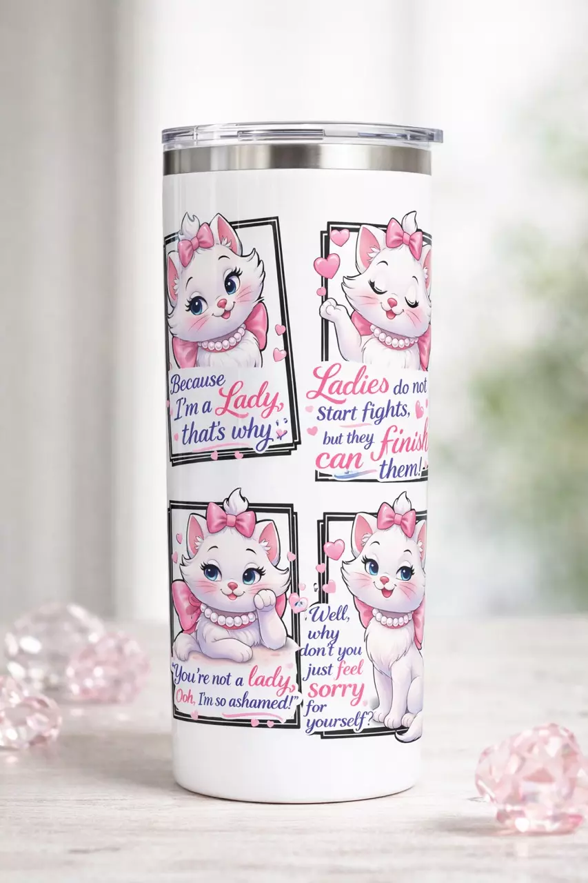 Marie “I’m a Lady” Sassy Quotes 20oz Sublimation Tumbler thumbnail