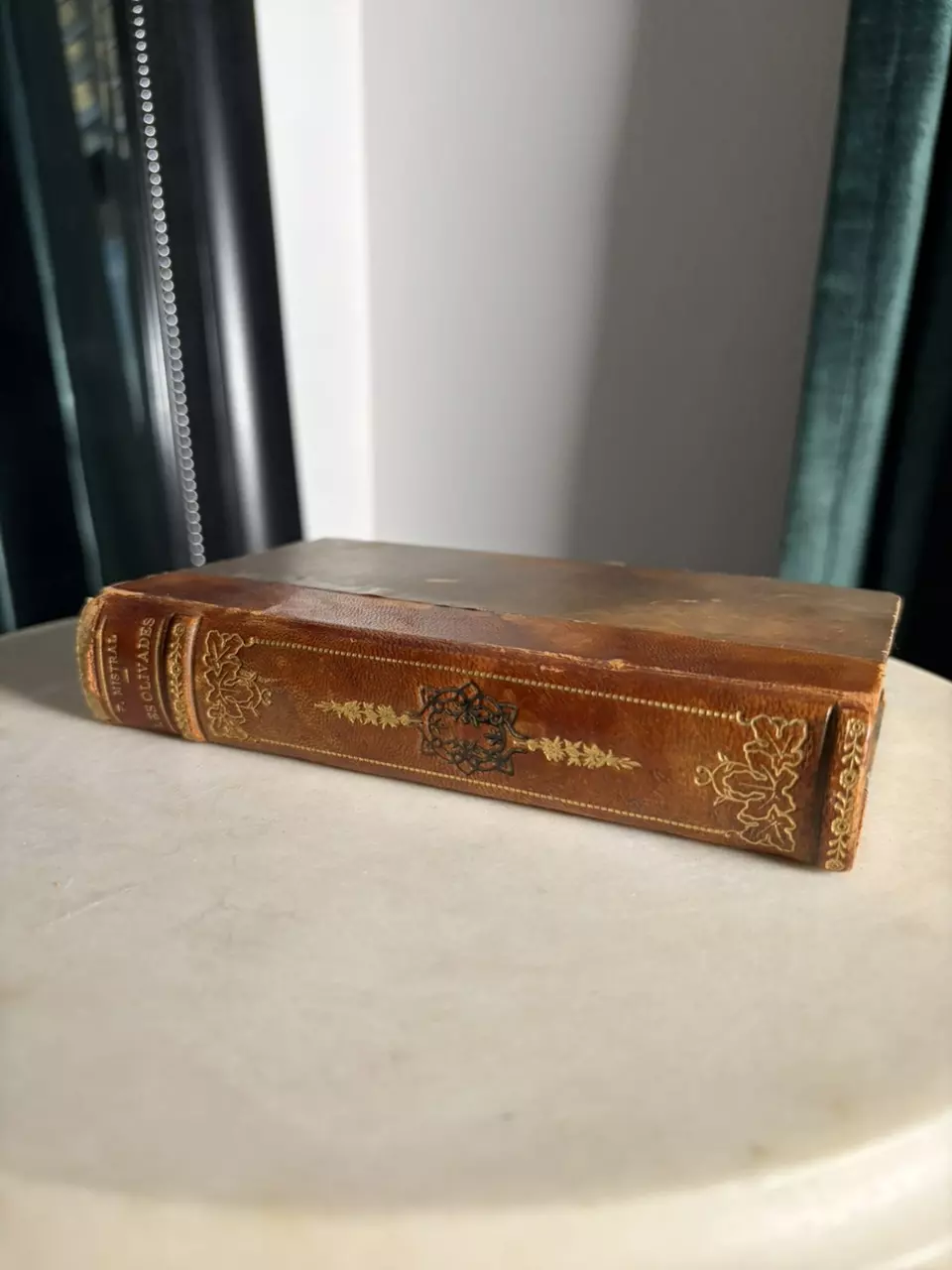 Late 19th-Century Leather-Bound Provençal Poetry Volume by Frédéric Mistral thumbnail