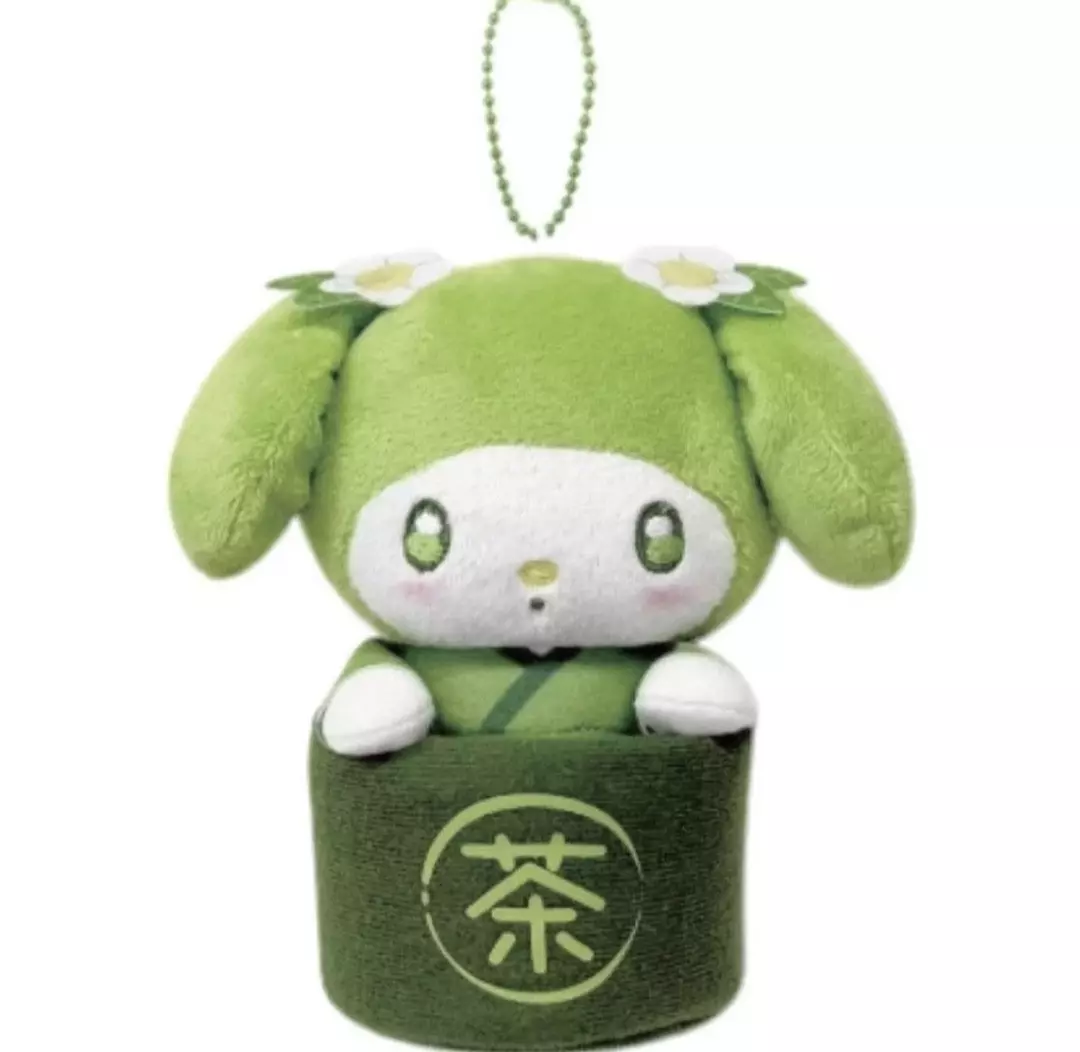 Hatayama Shoji Sanrio Mascot Pouch, Matcha Bowl, My Melody, Approx. H13 X W7.5cm thumbnail
