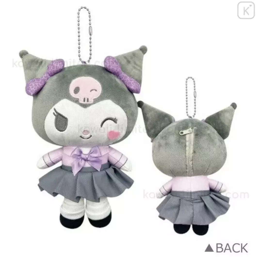 Sanrio Kuromi Mascot Charm – Heisei Gal Uniform – Imported Japan thumbnail