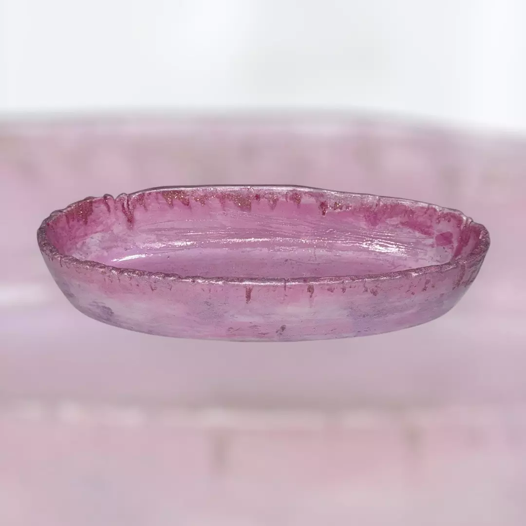Handmade Eco Resin Oval Trinket Dish | Jewelry & Vanity Decor thumbnail