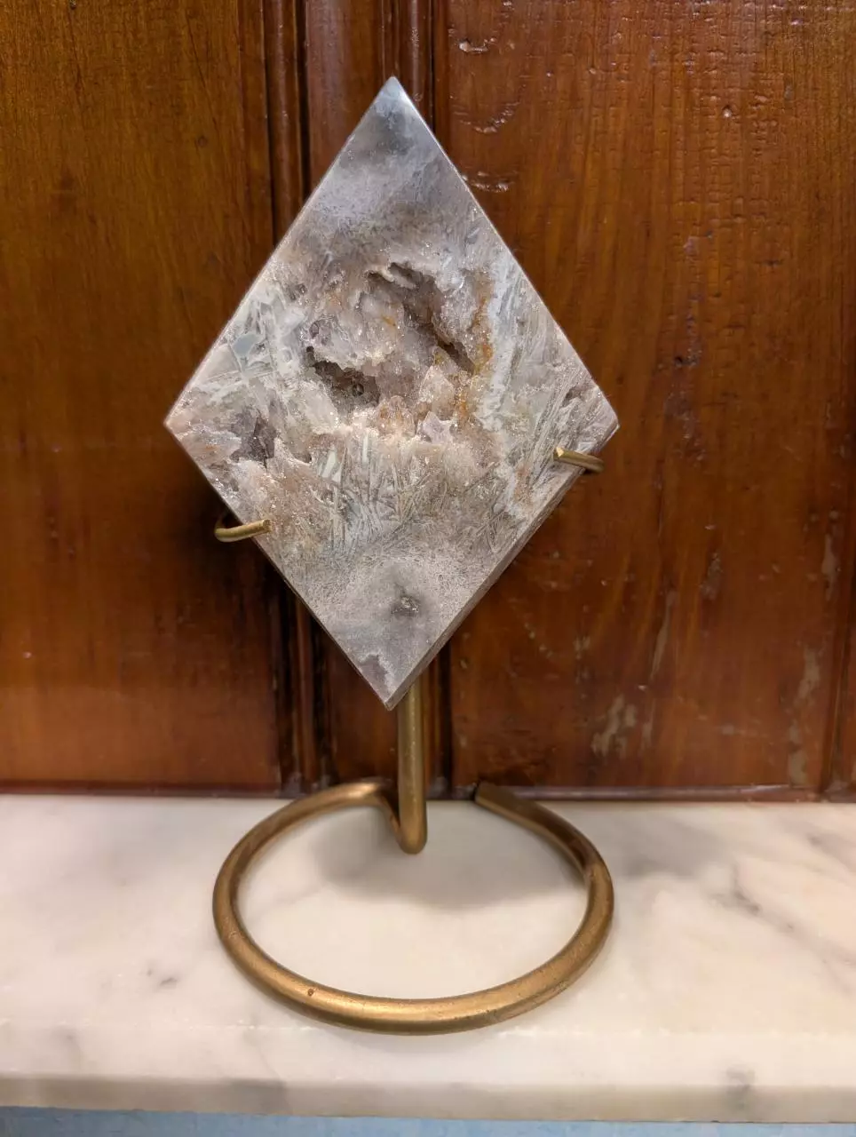 Pink amethyst druzy diamond thumbnail