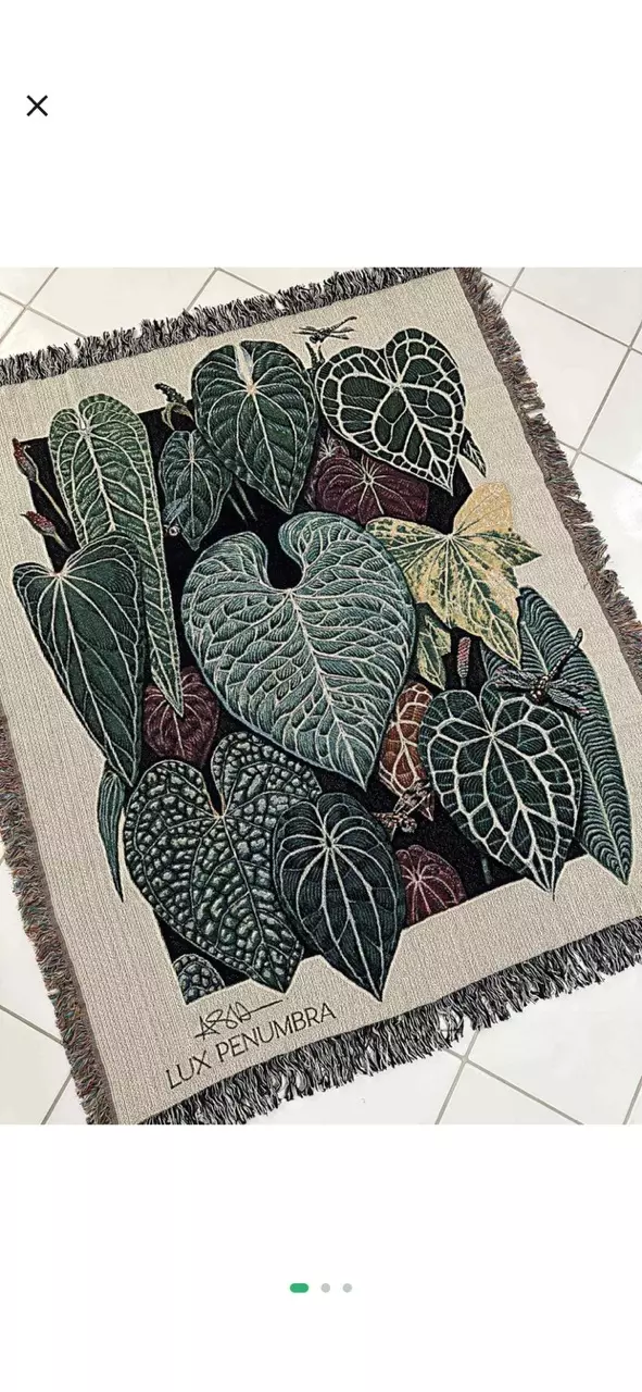 XL Anthurium | Woven Tapestry Blanket 60x80 10% off $235 PLANTiMUS special thumbnail