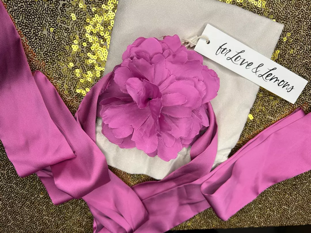 For Live & Lemons Floral Ribbon necklace thumbnail