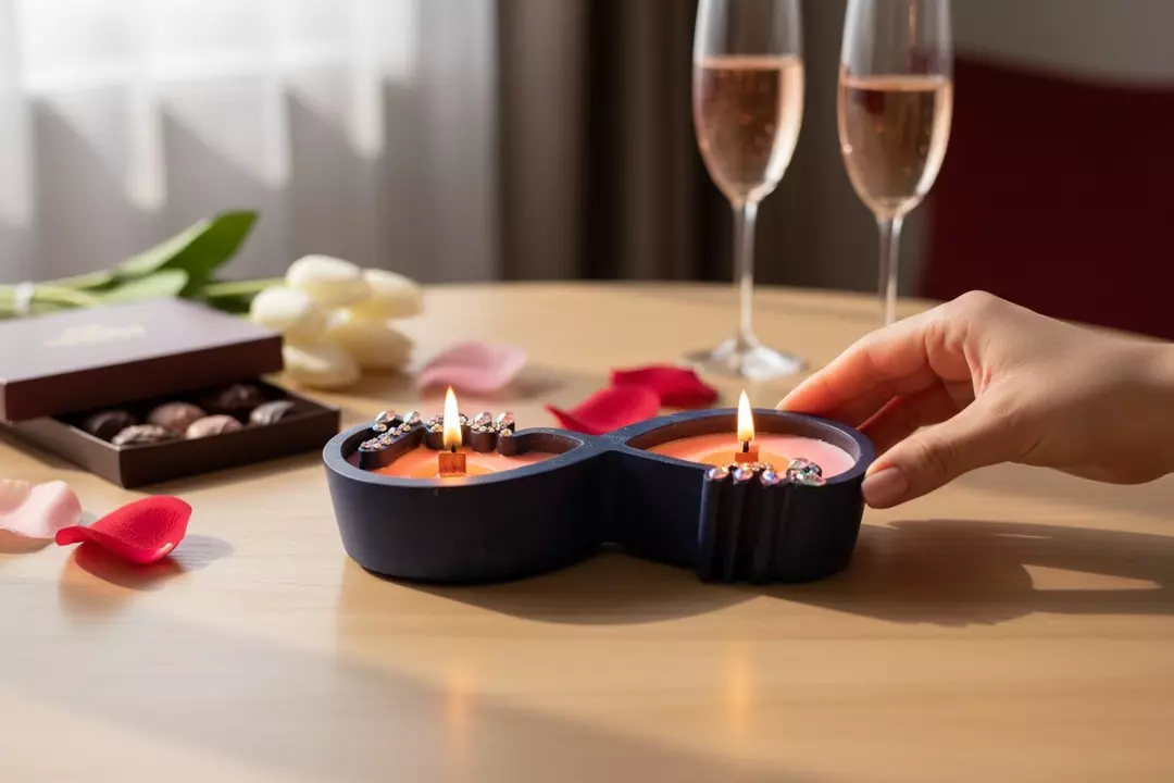 Cotton Candy Infinity Soy Candle | Handmade Resin Vessel | Symbol of Forever Pop thumbnail