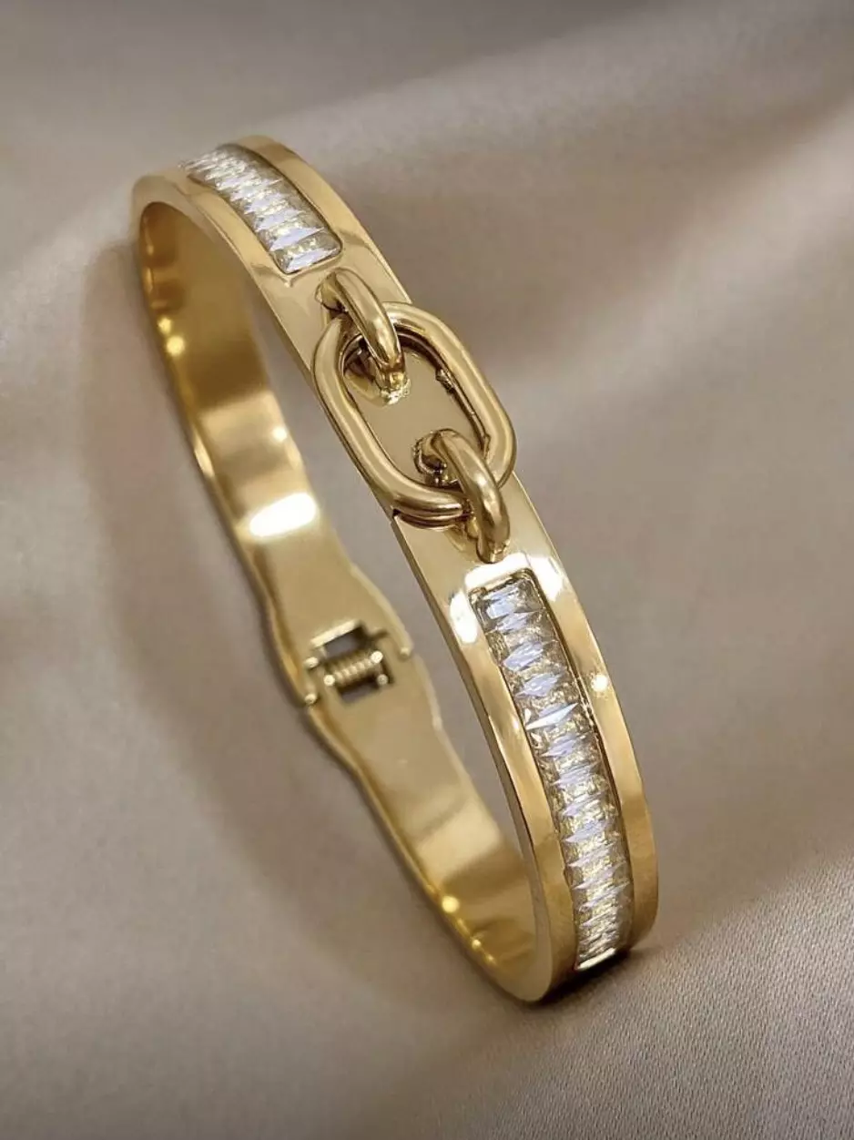 Beautiful Stainless Steel Gold Bracelet thumbnail