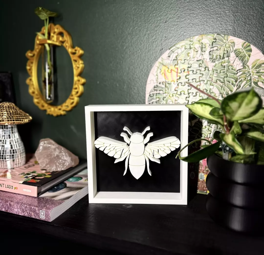 Honey Bee Shadowbox | 3d printed thumbnail