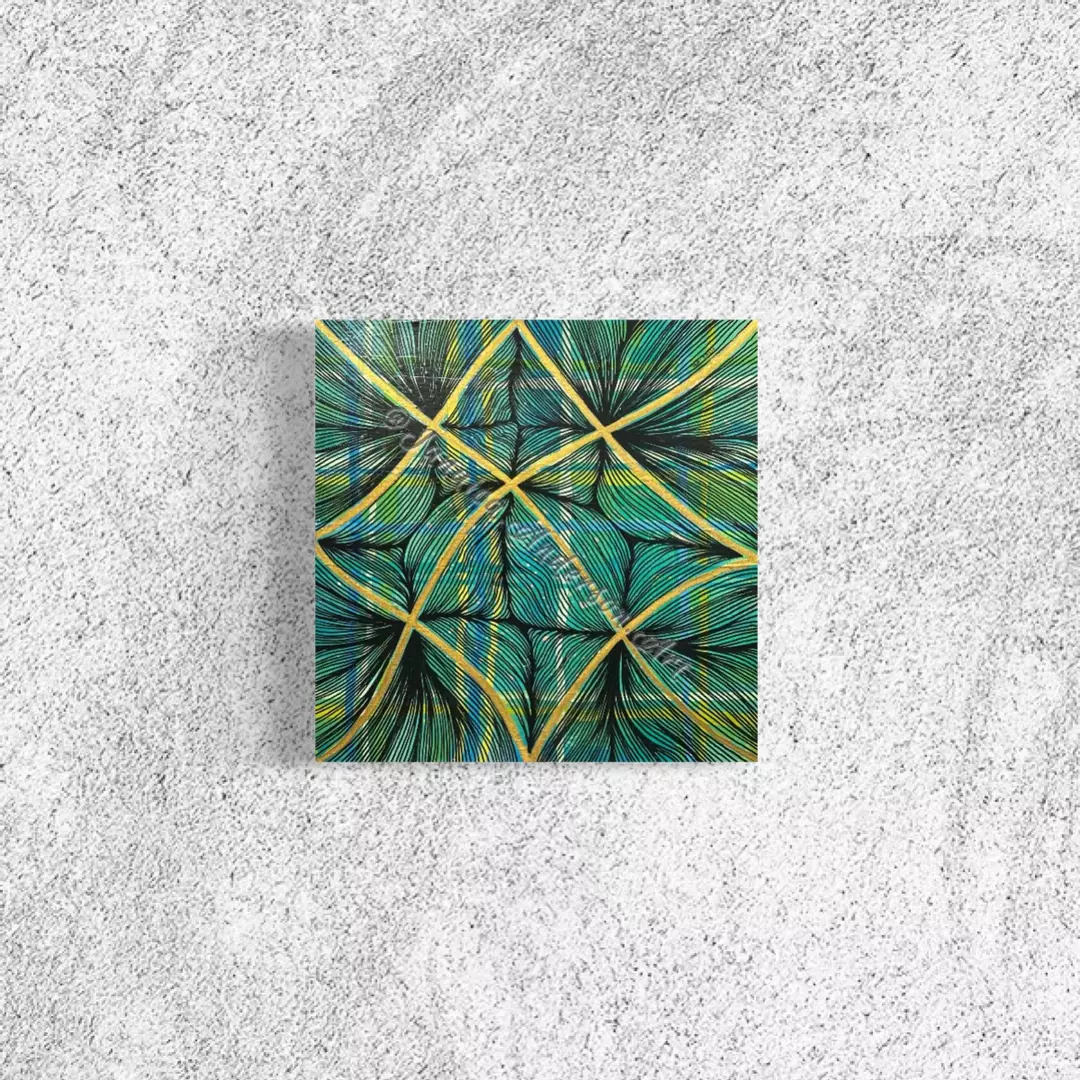 “Geometric Abstract” 8x8” original painting thumbnail