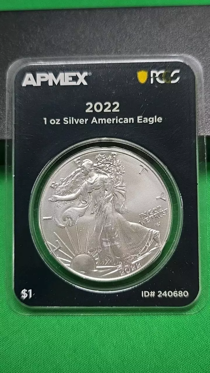 2022 American Silver Eagle - APMEX First Strike thumbnail
