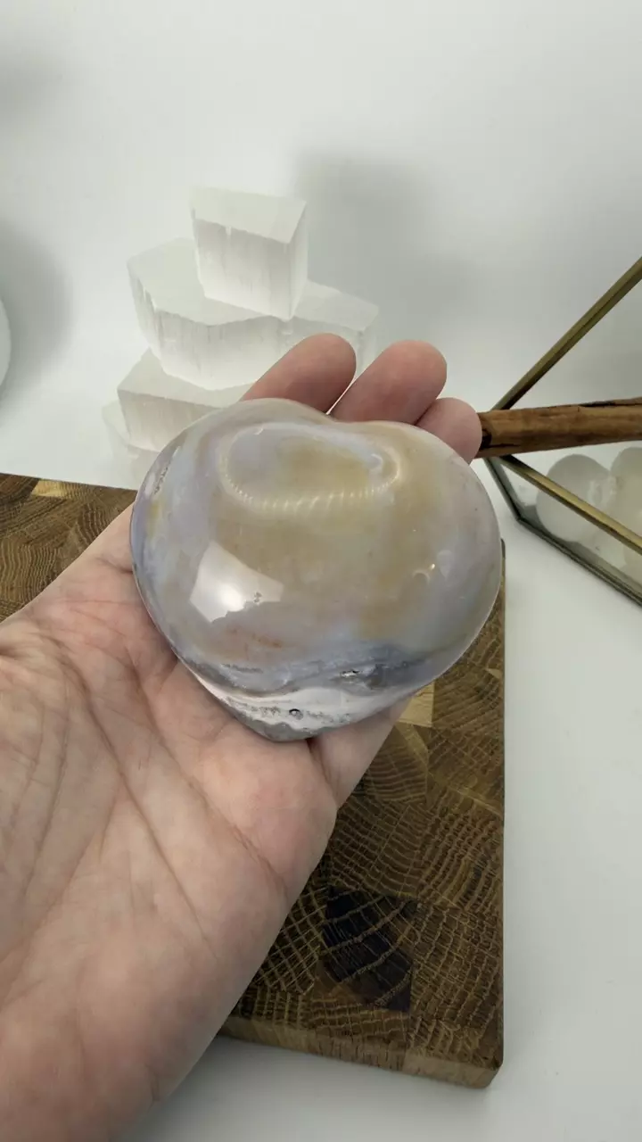 Ocean jasper puffy heart thumbnail