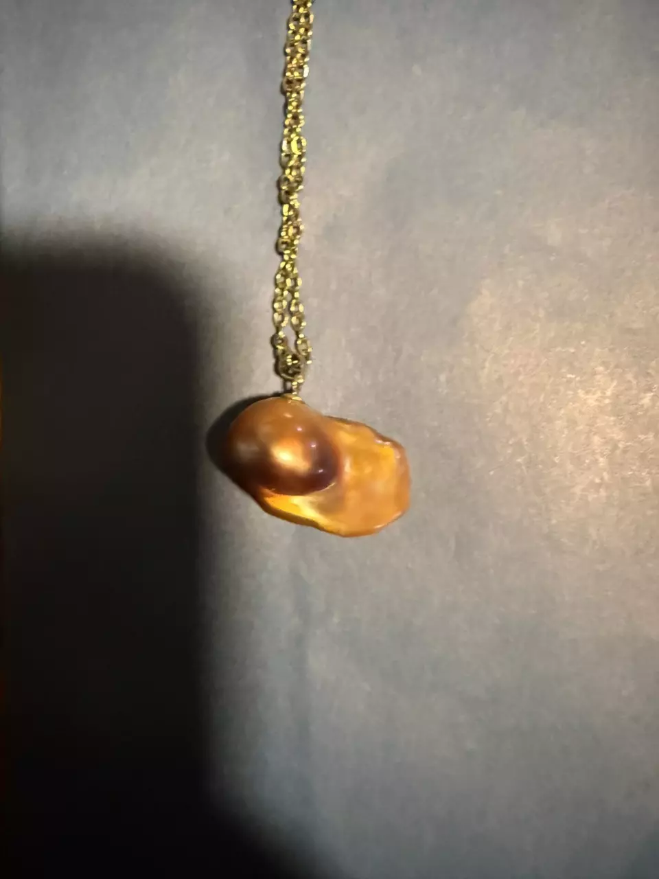 Baruch Pearl pendant on a stainless steel chain thumbnail