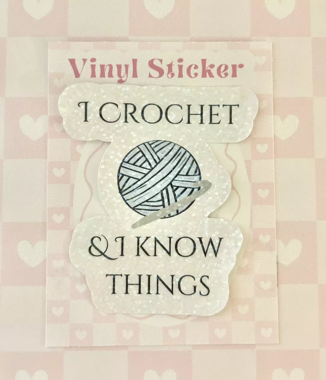 Crochet and know things vinyl sticker thumbnail