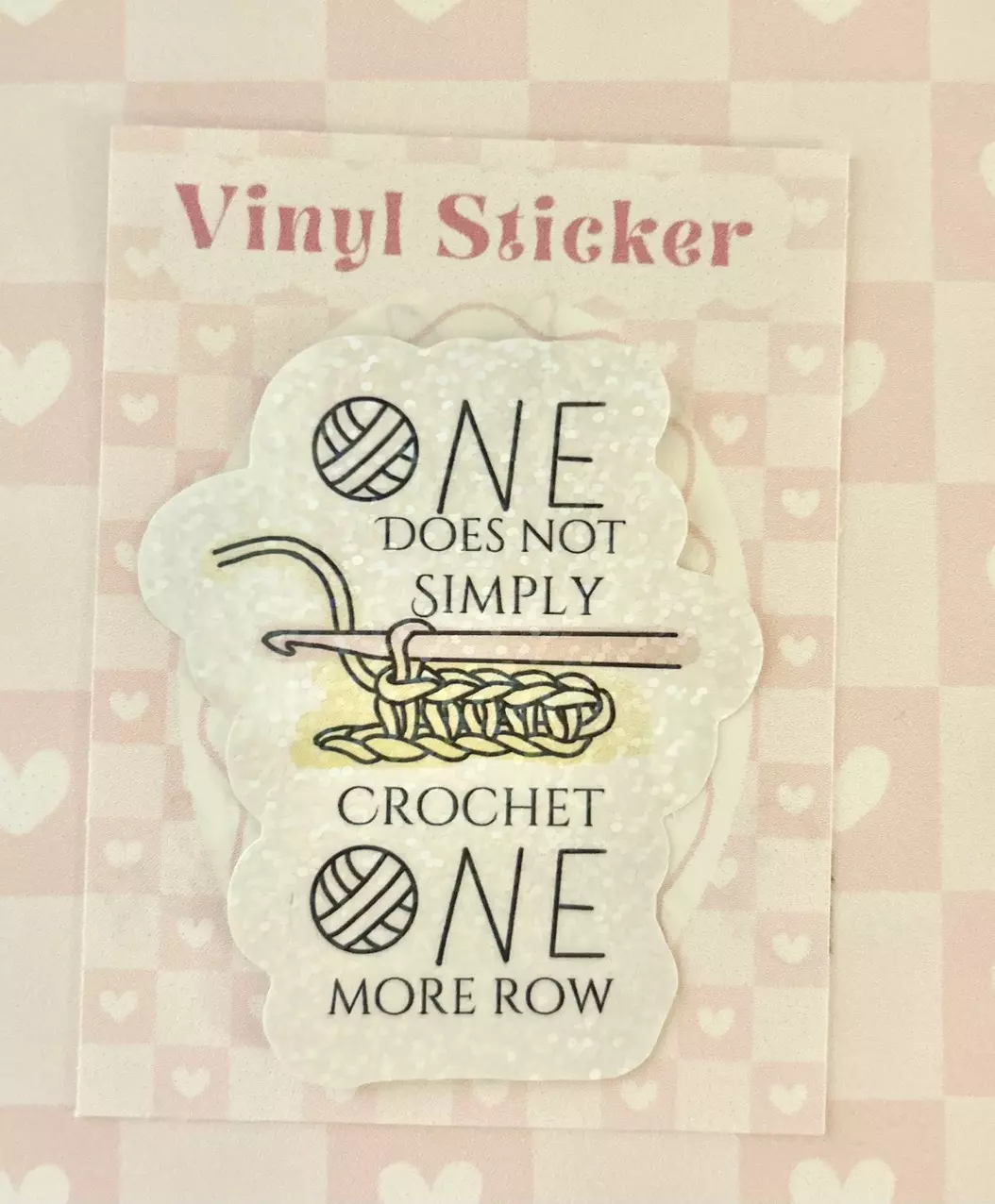 Crochet one more row vinyl sticker thumbnail