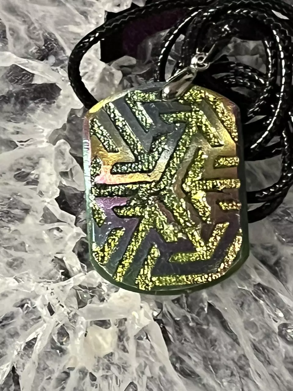 Bismuth Pendant w/chain thumbnail