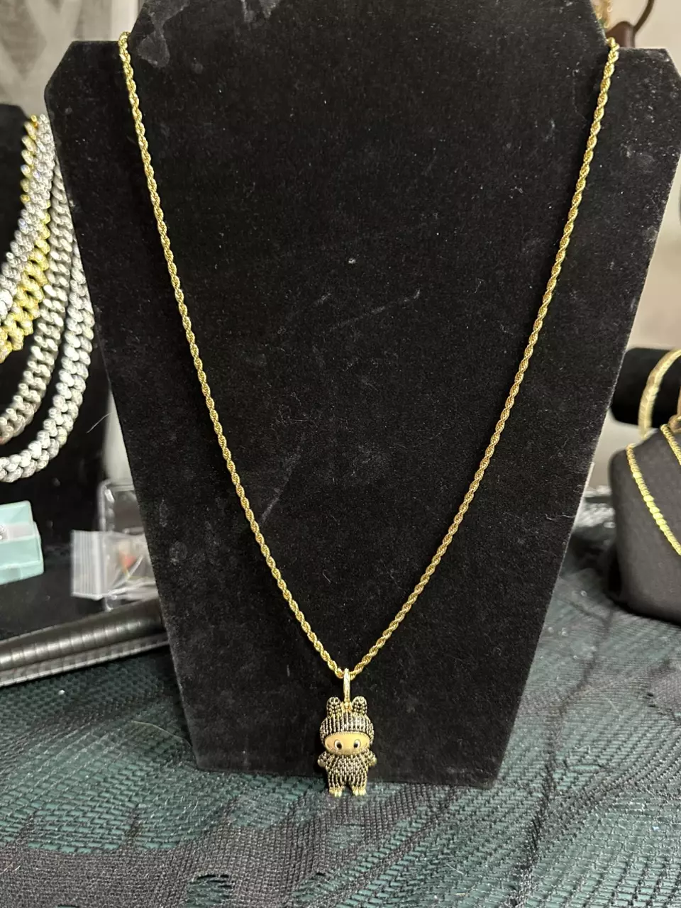 Gold\Plated over  S.S. Chain w Labubu thumbnail