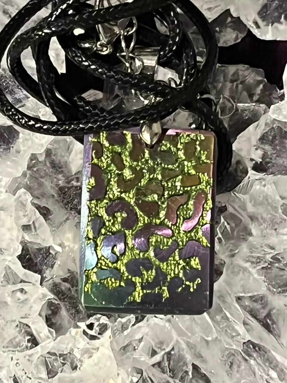Bismuth Pendant w/chain thumbnail