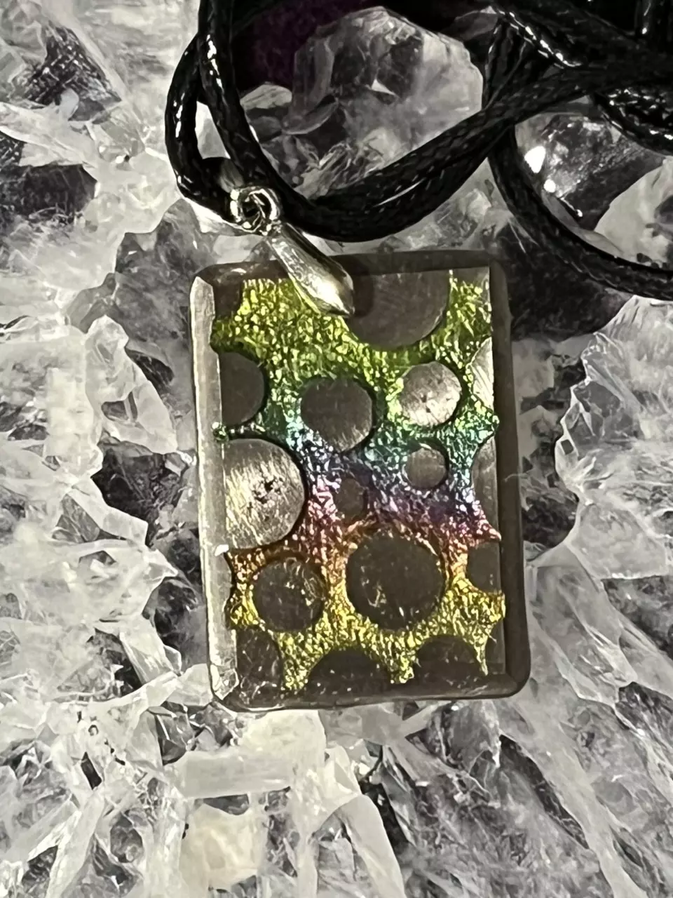 Bismuth Pendant w/chain thumbnail