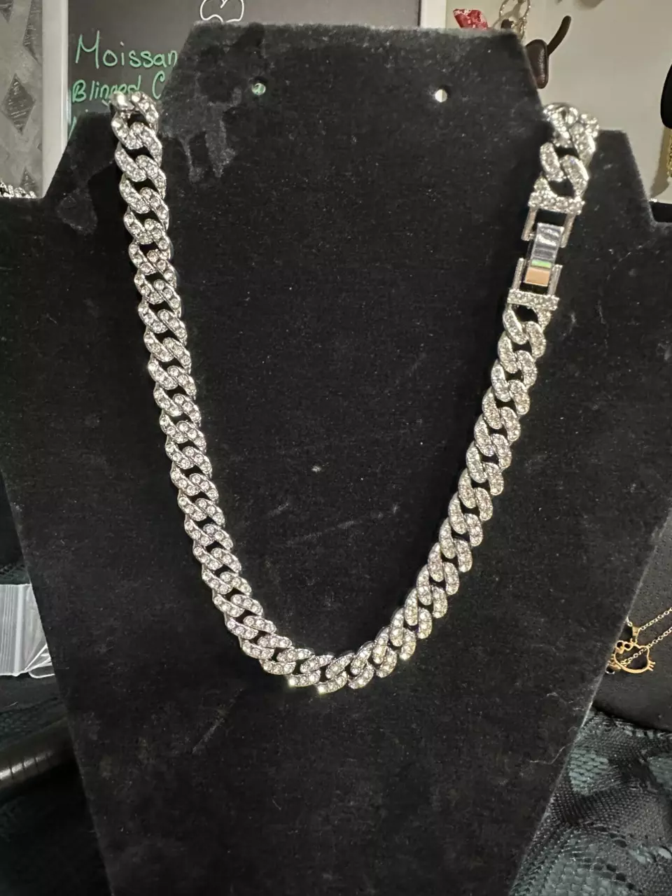 Blinged out Silver Plated S.S. thumbnail