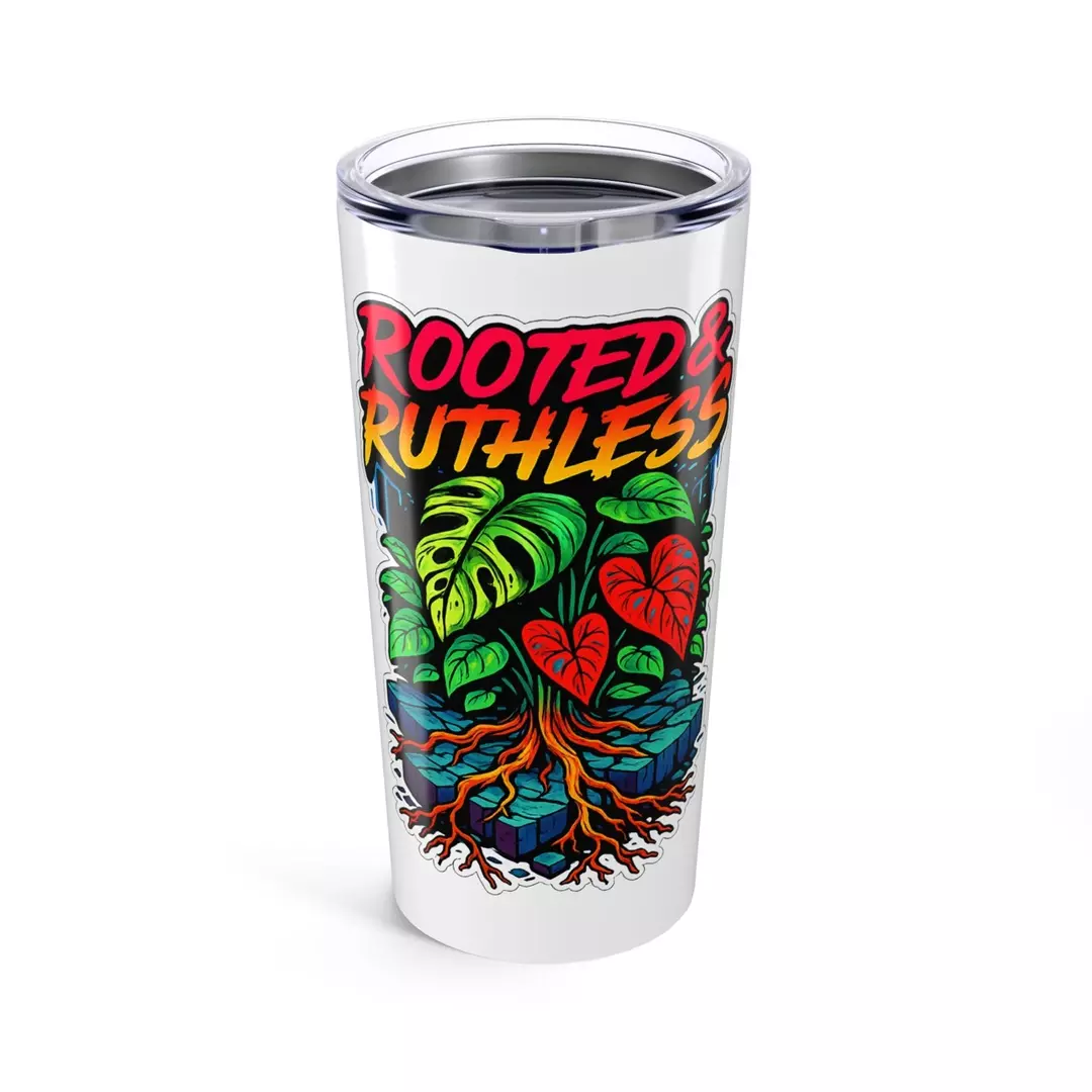 Rooted & Ruthless 20oz Stainless Steel Tumbler thumbnail