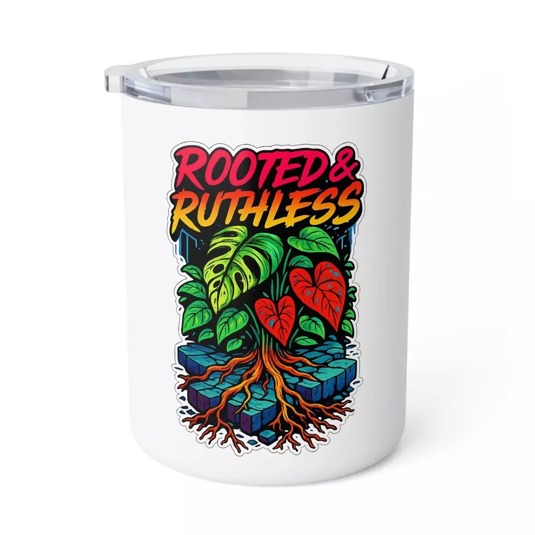 Rooted & Ruthless Insulated Travel Mug (10oz, Double-Wall) thumbnail