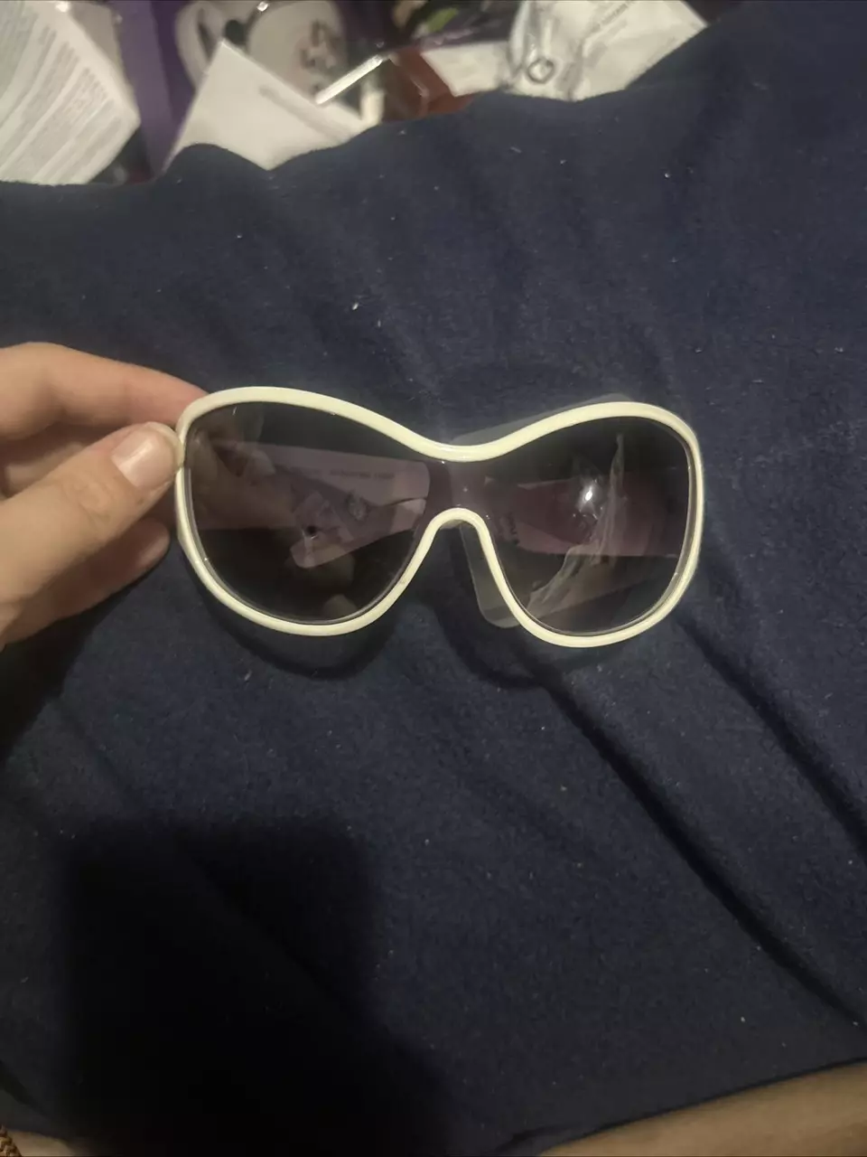 Disney Parks Mickey Mouse Rhinestone Sunglasses White Aviators thumbnail