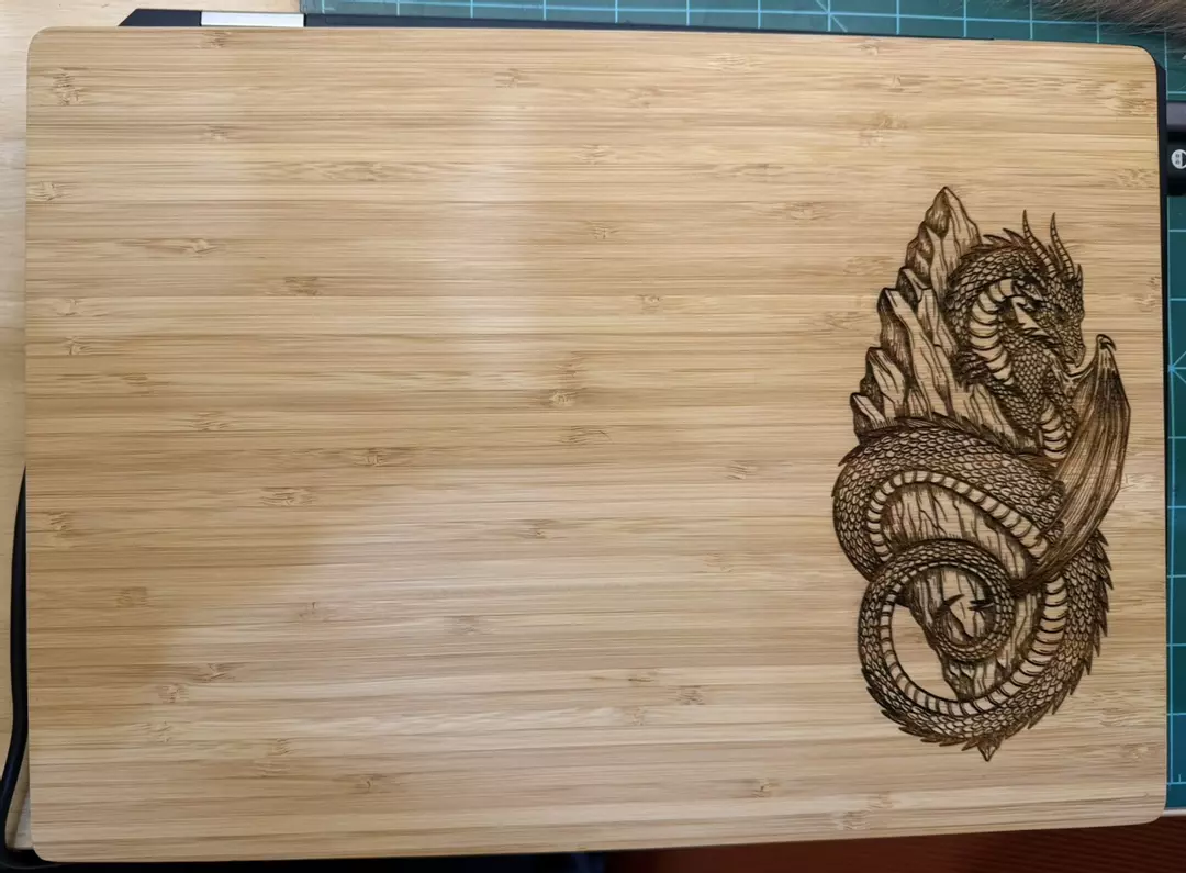 Dragon with crystal cutting board thumbnail