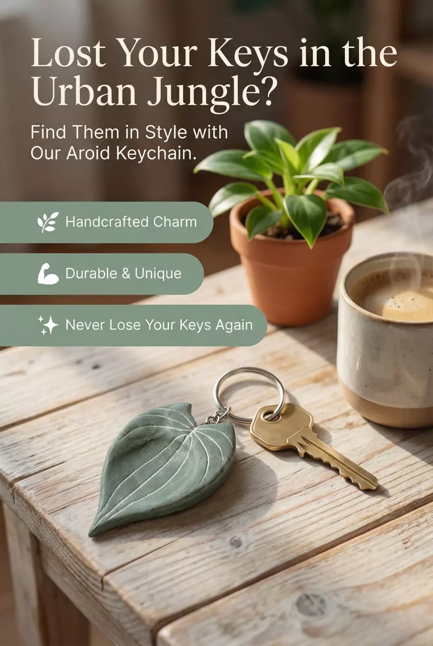 Clay Anthurium worry stone thumbnail