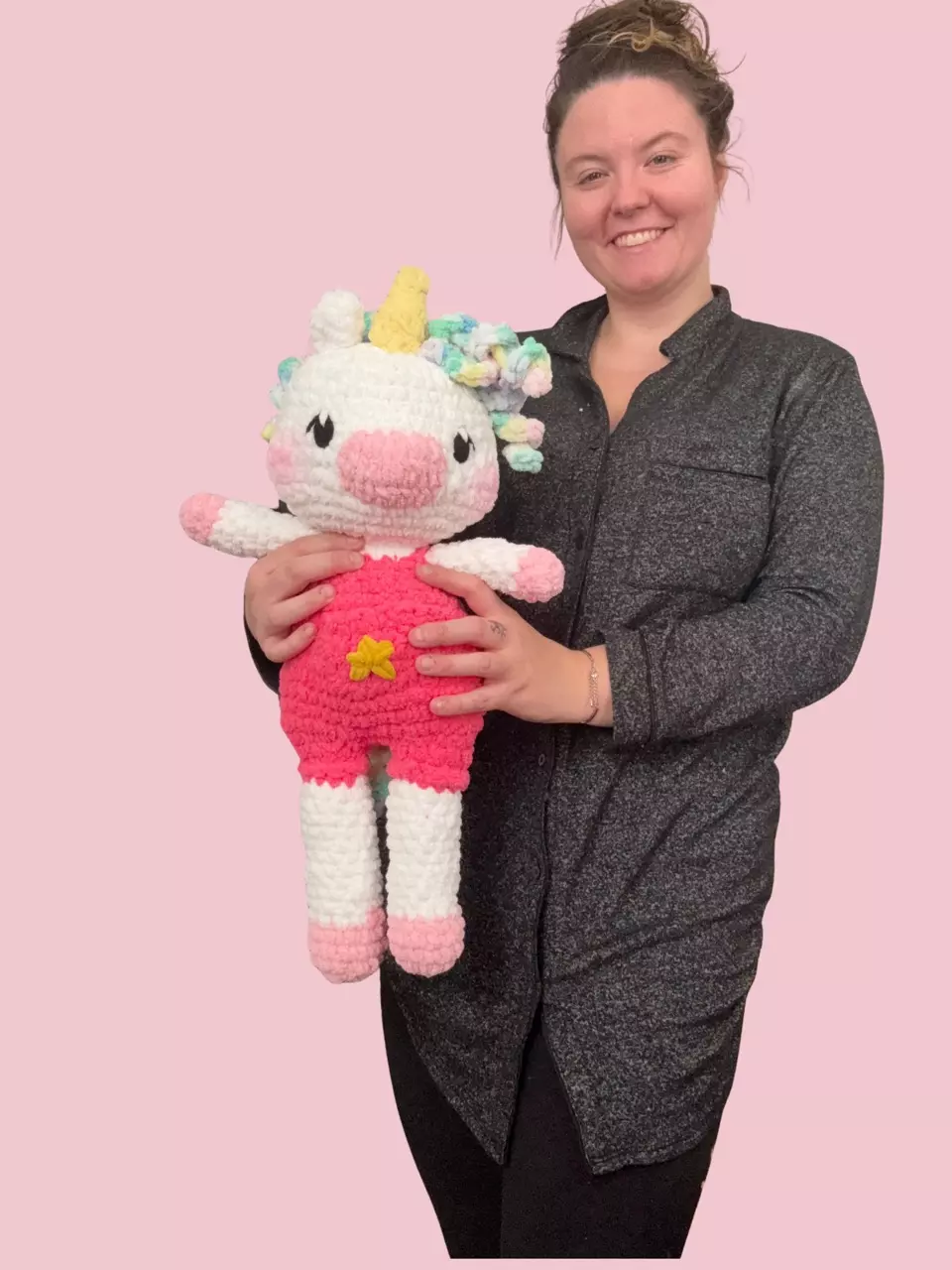 Handmade Crochet Jumbo Unicorn thumbnail