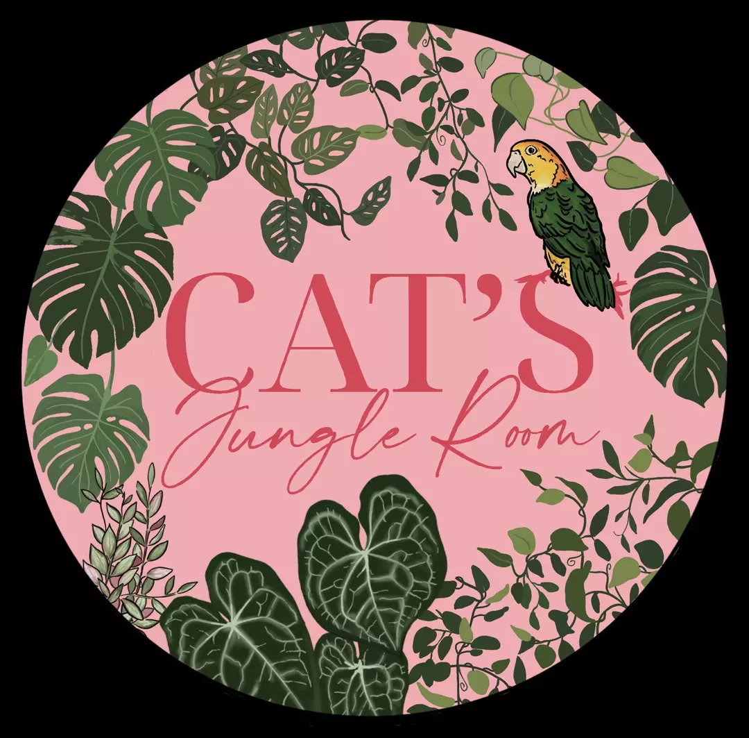 Cat’s Jungle Room Logo Sticker- Pink thumbnail