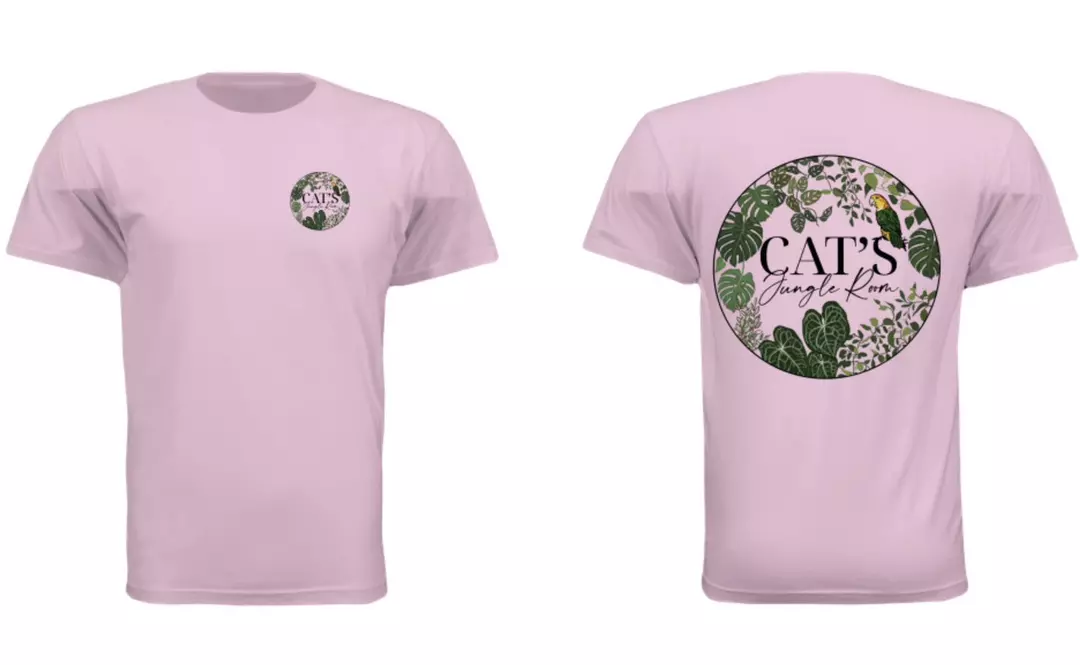 Cat’s Jungle Room Logo T-shirt in light pink thumbnail