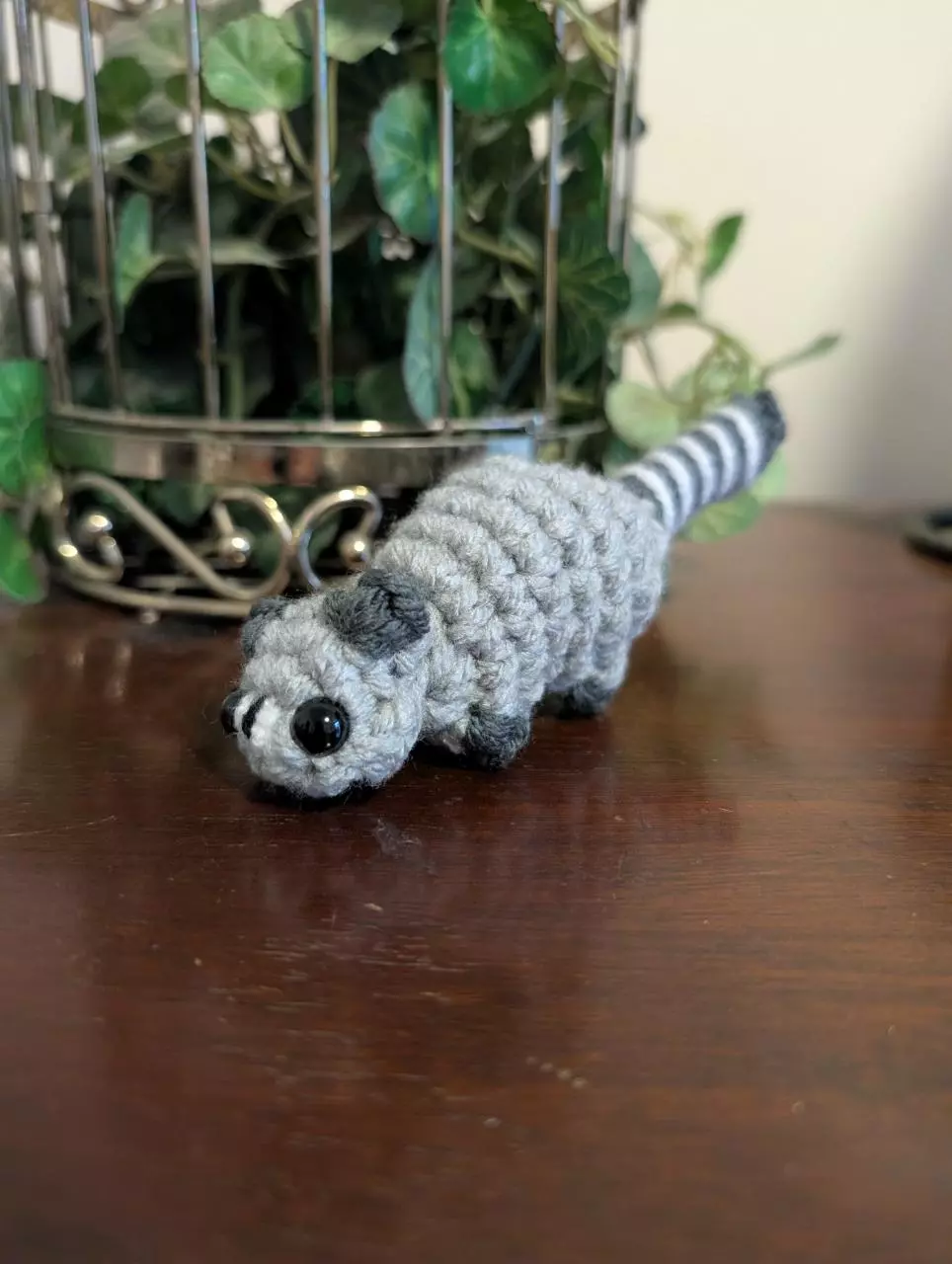 🦝🤍 Handmade Crochet Mini Raccoon thumbnail