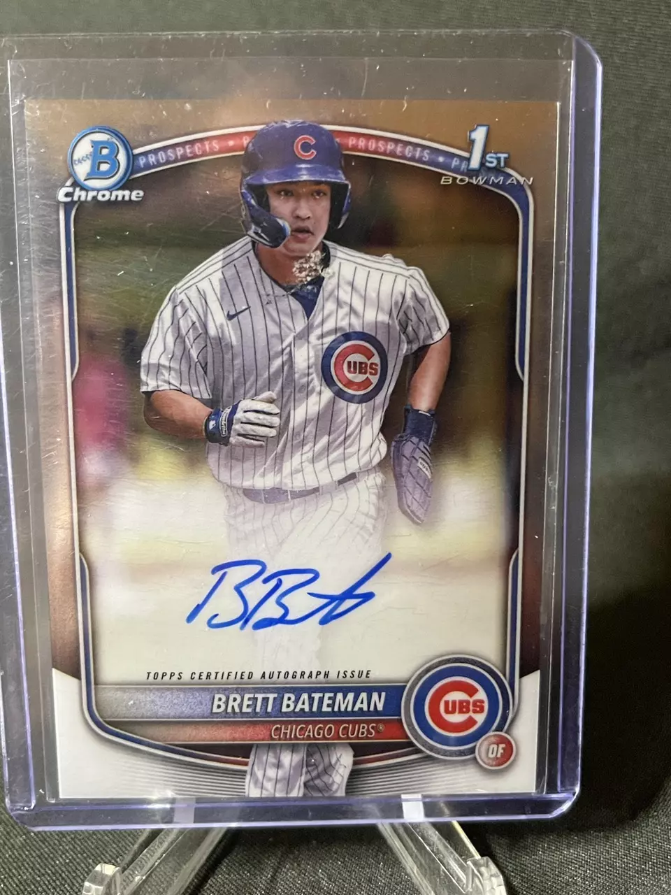 2025 Bowman Chrome Brett Bateman Autographed card thumbnail