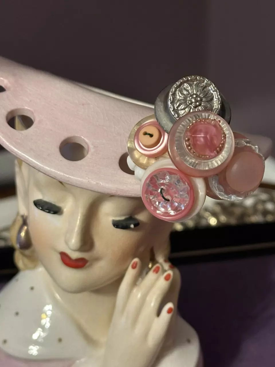 icy pink button bouquet thumbnail