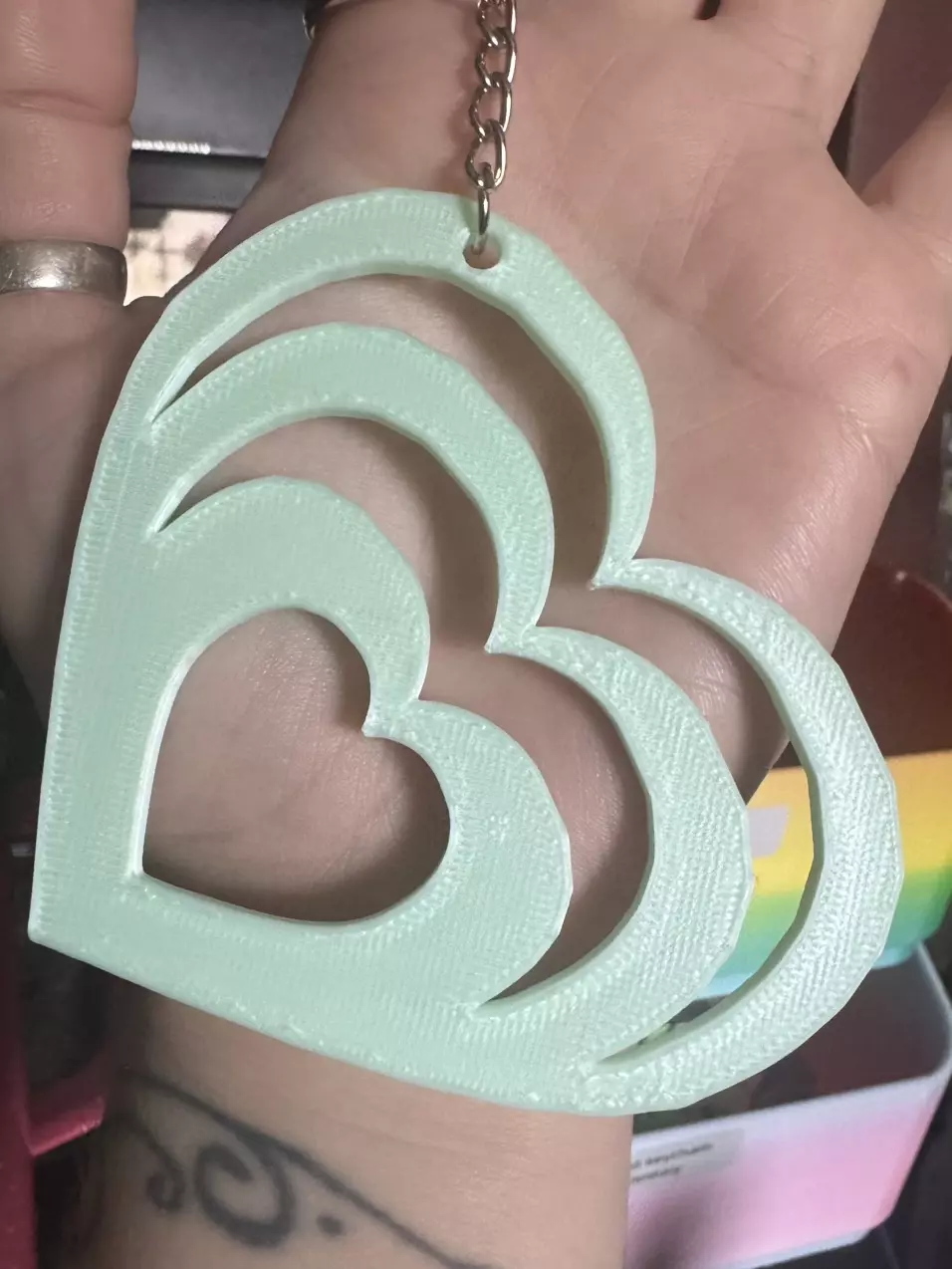 Large multi heart keychain thumbnail