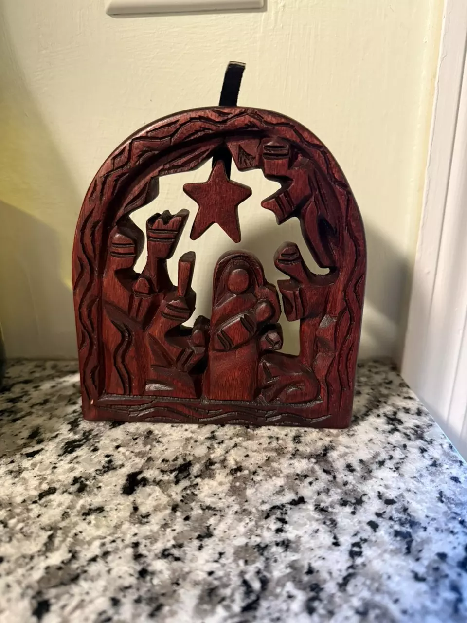 African Africa hand carved wood NATIVITY Christmas Creche thumbnail