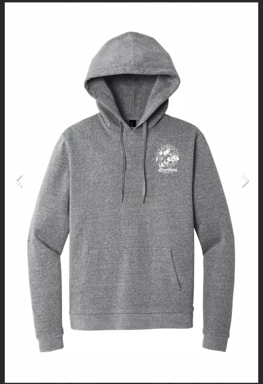 In Stock - gray pullover hoodie w/Namaste art Size - XL thumbnail