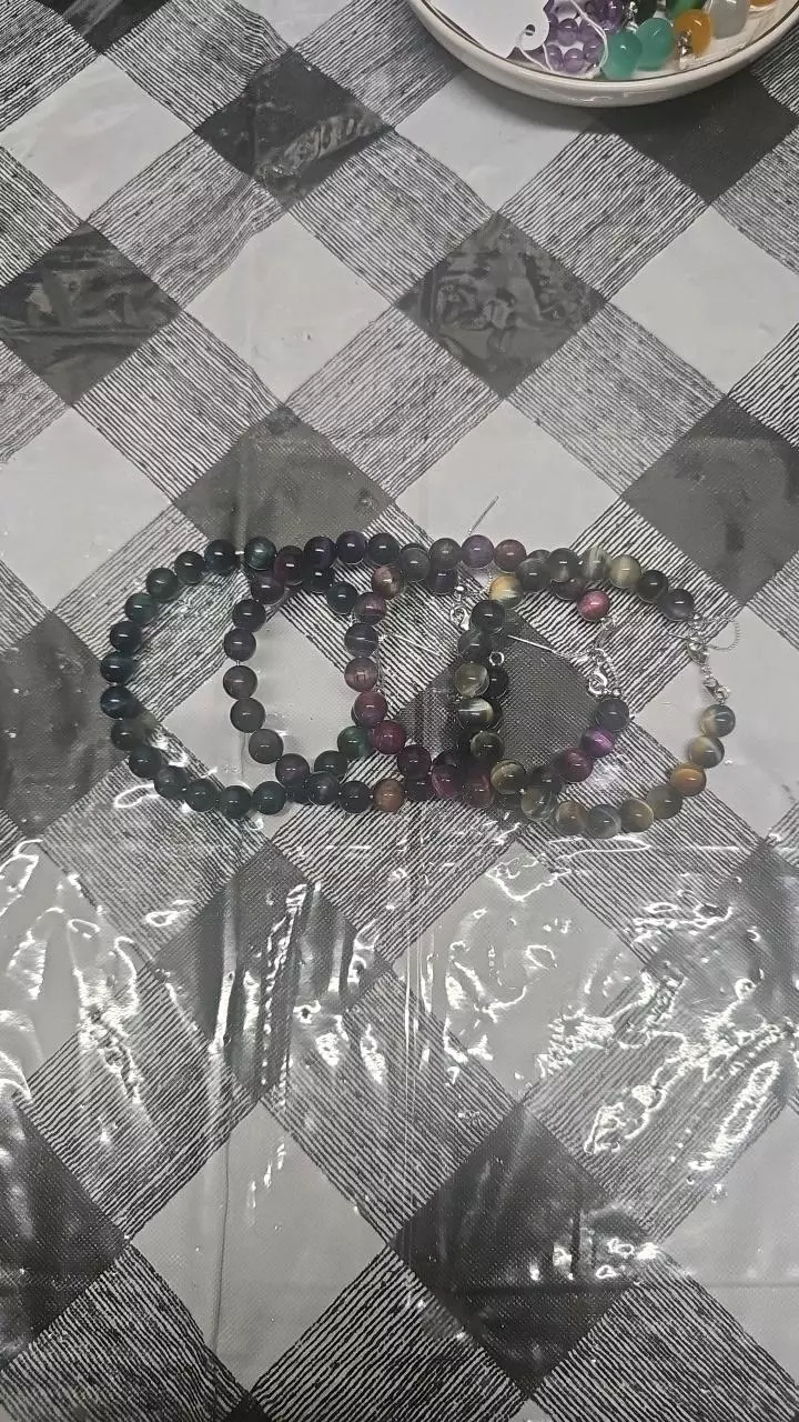 Secret7 - Four 8mm tiger eye bracelets on wire thumbnail