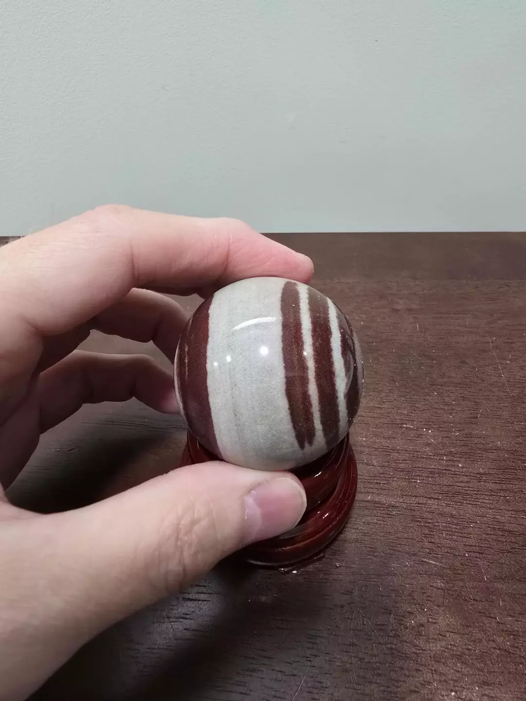 Shiva Lingam Crystal Sphere #D 47 mm thumbnail