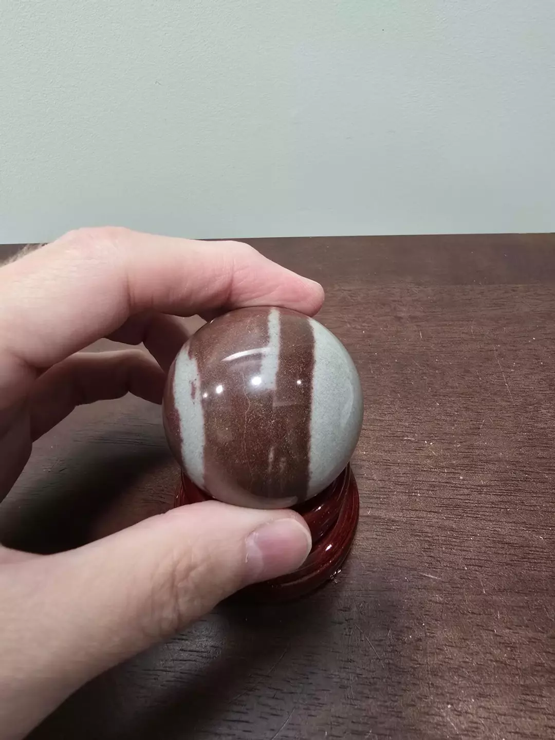 Shiva Lingam Crystal Sphere #E 47 mm thumbnail