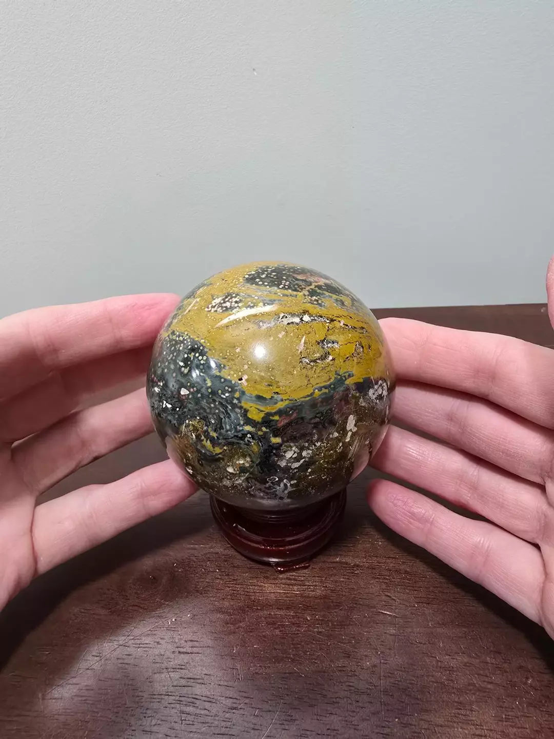 Ocean Jasper Crystal Sphere #E 78 mm thumbnail