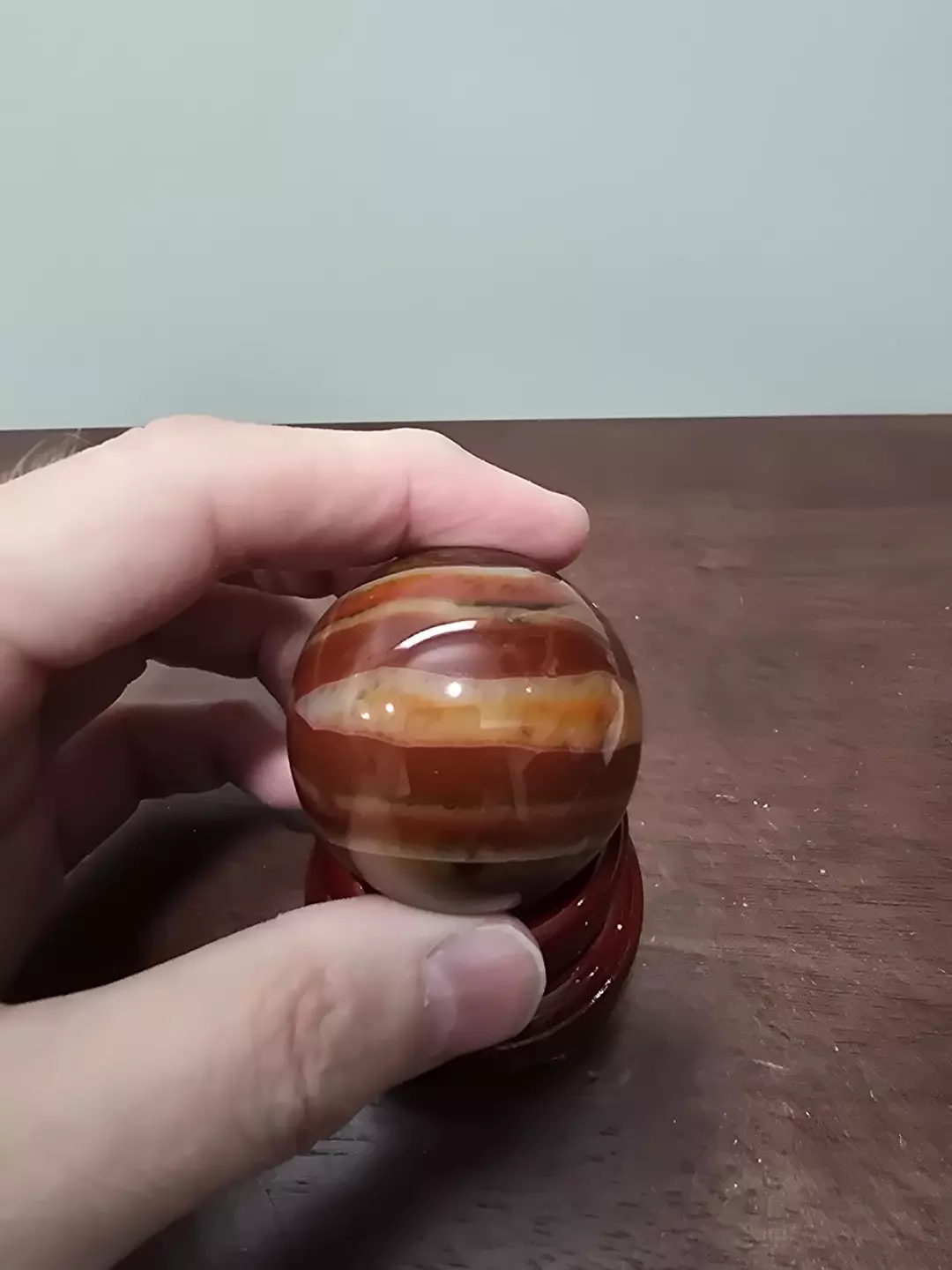 Red Sardonyx Crystal Sphere 45 mm thumbnail