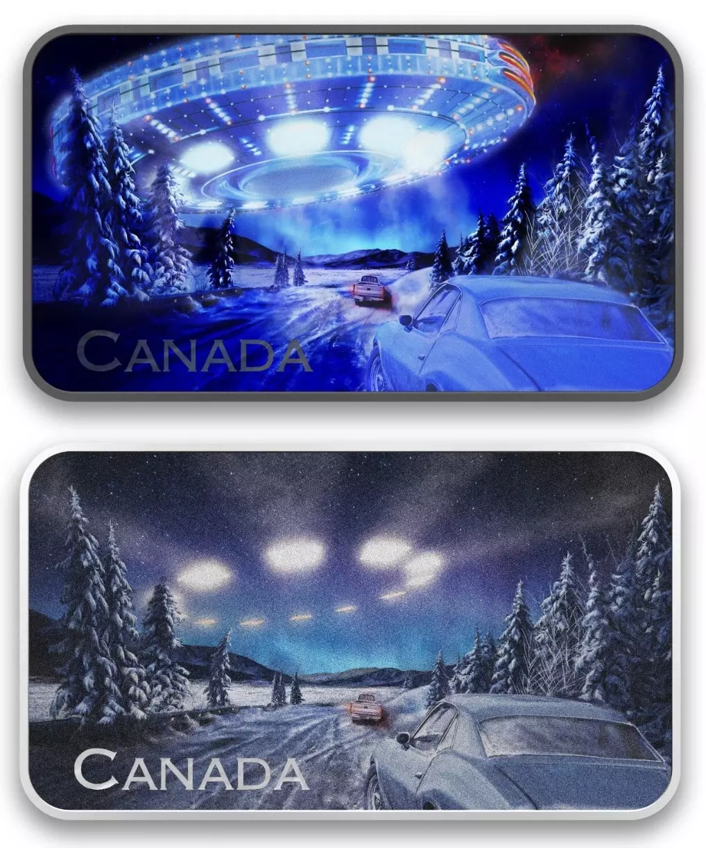 2022 $20 Canada’s Unexplained Phenomena: Yukon Encounter -.9999 Fine Silver Coin thumbnail