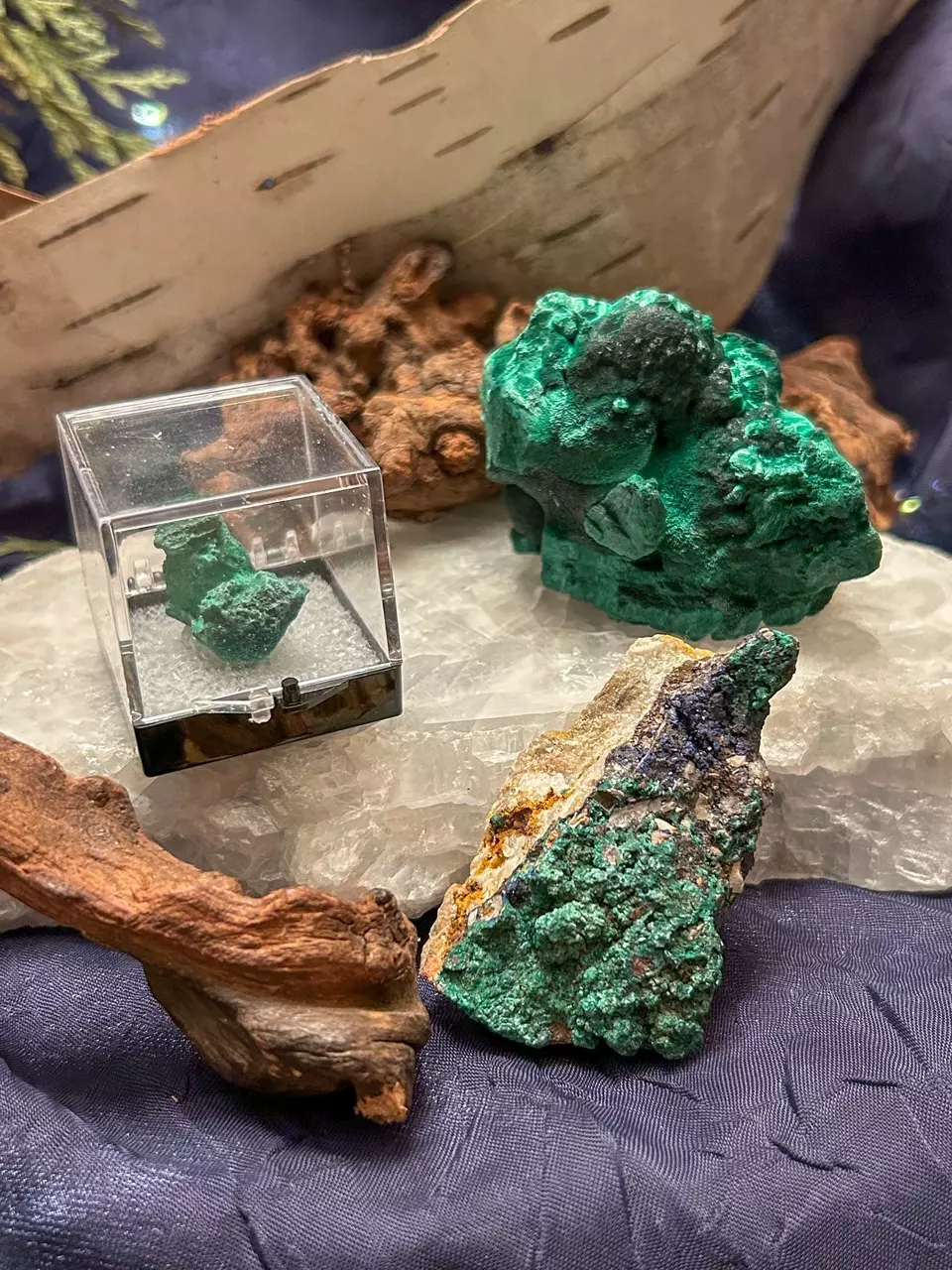 [For Display Only] Rough Malachite Bundle - set of three, was $38 thumbnail