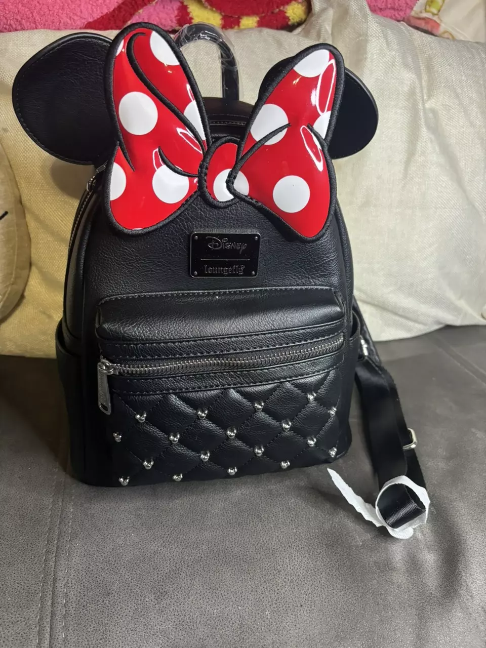 Minnie Mouse Classic Bow Quilted Texture Ear Mini Backpack thumbnail