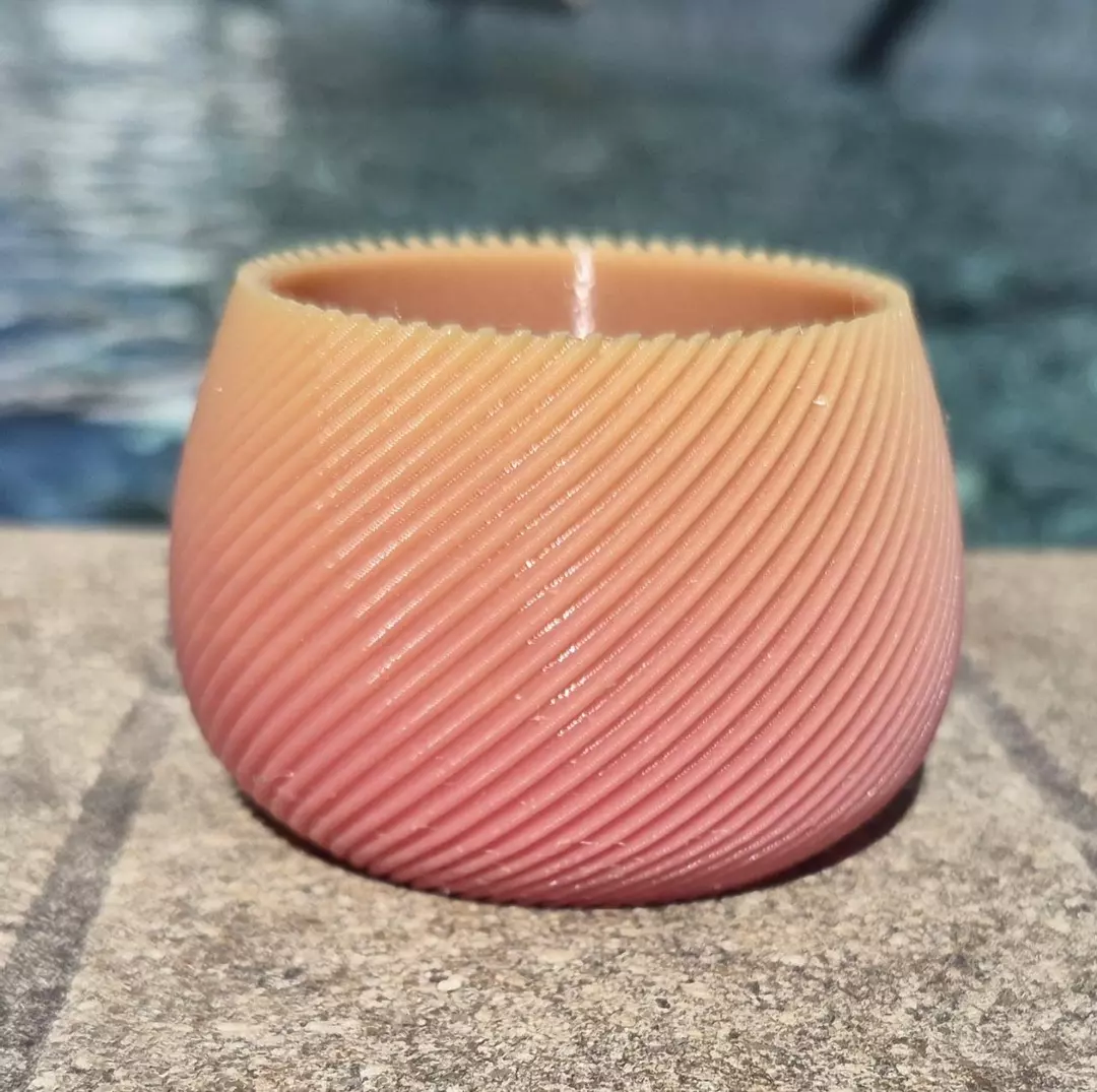 2.75" Diagonal Ribs Shorty Planter Plant Pot thumbnail