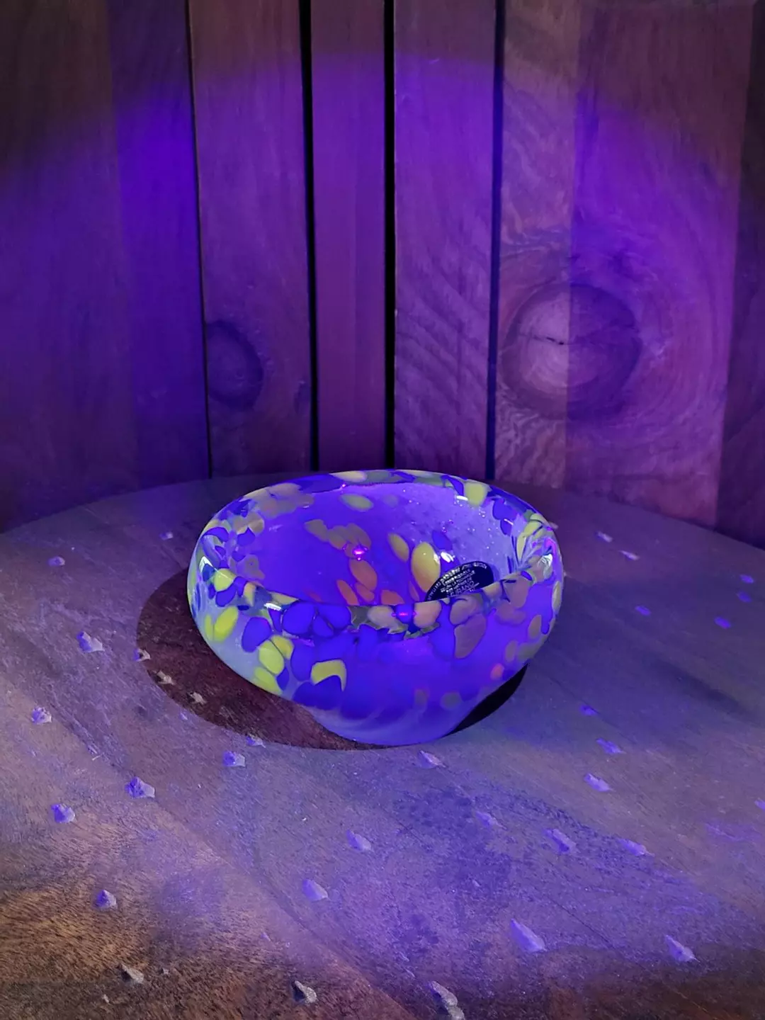 Murano confetti blown glass bowl thumbnail