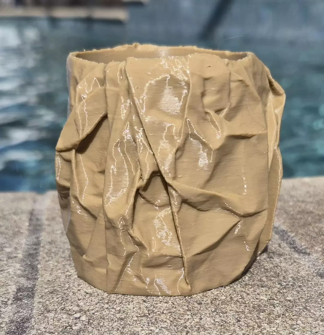2.75" Crumpled Paper Bag Planter Plant Pot thumbnail
